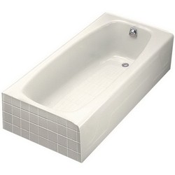 Kohler K-5-0 Dynametric® Right Drain Placement Cast Iron Soaking Tub, 60 inch x 32 inch x 16-1/4 inch, White