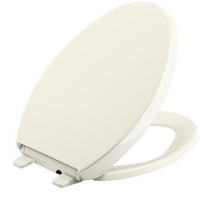 Kohler K-5638 Reveal® Nightlight Q3™ Plastic Closed-Front Elongated Toilet Seat, 18-1/16 inch L x 14-3/16 inch W, Biscuit