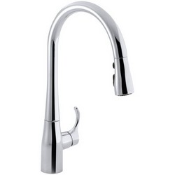 Kohler Simplice® K-596-CP 1-Handle Pull-Down Spray Kitchen Faucet, 2.2 gpm, Polished Chrome