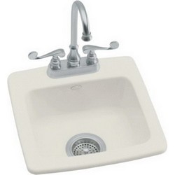 Kohler Gimlet™ K-6015 Acrylic 2-Hole Top Mount Bar Sink, 15 inch x 15 inch, White