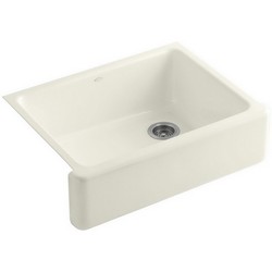 Kohler Whitehaven® K-6487 Enameled Cast Iron Self-Trimming Kitchen Sink, 30 inch x 21-9/16 inch, Biscuit
