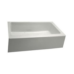 Kohler Dickinson® K-6546-4U-0 1-Basin Cast Iron Undermount Kitchen Sink, 33 inch x 22-1/8 inch, White