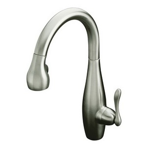 Kohler Clairette® K-692-BN 1-Handle Kitchen Pull-Down Faucet, 2.2 gpm, Vibrant Brushed Nickel