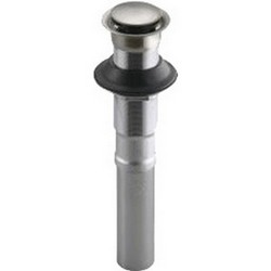 Kohler K-7124-BN Brass Pop-Up Clicker Drain Without Overflow, 1-1/4 inch, Vibrant Brushed Nickel