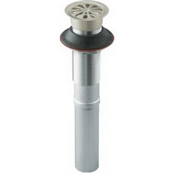 Kohler K-7129-BN Brass Grid Drain Without Overflow, 1-1/4 inch, Vibrant Brushed Nickel