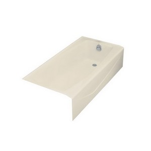 Kohler K-716 Villager™ Right Drain Placement Cast Iron Soaking Tub, 60 inch x 30-1/4 inch x 14 inch, Almond