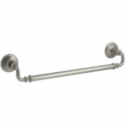 Kohler® Artifacts™ 72567 Brass Towel Bar, 18 inch, Vibrant Brushed Nickel