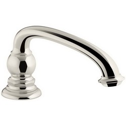 Kohler Artifacts™ K-72778-SN 2 Handle Non-Diverter ARC Spout Bath Tub Trim, Polished Nickel