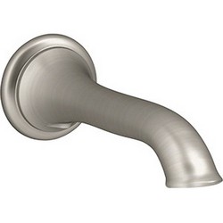 Kohler Artifacts&trade; K-72791 Vibrant Brushed Nickel Metal Non-Diverting Tub Bath Spout, 1/2 inch NPT x 8 inch