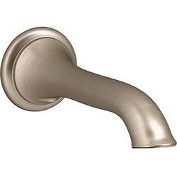Kohler Artifacts&trade; K-72791 Vibrant Brushed Bronze Metal Non-Diverting Tub Bath Spout, 1/2 inch NPT x 8 inch