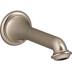 Kohler Artifacts&trade; K-72792 Vibrant Brushed Bronze Metal Non-Diverting Tub Bath Spout, 1/2 inch NPT x 8-7/16 inch