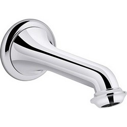 Kohler Artifacts™ K-72792 Polished Chrome Metal Non-Diverting Tub Bath Spout, 1/2 inch NPT x 8-7/16 inch
