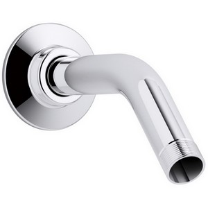 Kohler MasterShower® K-7395 Wall Mount Brass Shower Arm with Flange, 1/2 inch IPS MNPT, 5-3/8 inch, Polished Chrome
