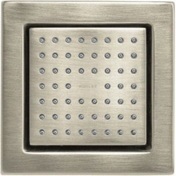 Kohler WaterTile&reg; K-8002 54-Nozzle 1-Setting Square Body Spray, Soothing Pattern, 2.5 gpm at 80 psi, Vibrant Brushed Nickel