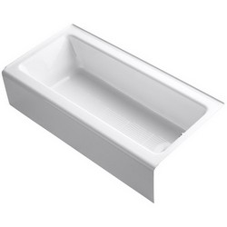 Kohler K-838-0 Bellwether&reg; Cast Iron Alcove Bath With Integral Apron and Right Hand Drain, 60 inch x 30 inch, White