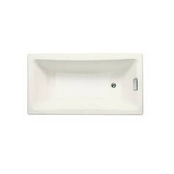 Kohler K-8-0 Tea-for-Two® Cast Iron Soaking Tub, 60 inch x 32 inch x 18-1/4 inch, White