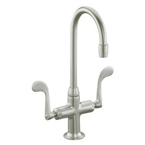 Kohler K-8761-BN Essex® 2-Handle Gooseneck Bar Faucets, 2.2 gpm, Vibrant Brushed Nickel