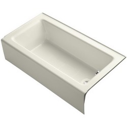 Kohler Bellwether® K-876 Cast Iron Alcove Bath with Integral Apron, 60 inch x 32 inch x 14-7/8 inch, Biscuit
