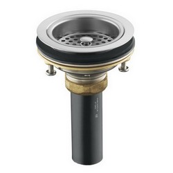 Kohler Duostrainer® K-8801 Brass Sink Strainer, 4-1/2 inch, Brushed Chrome