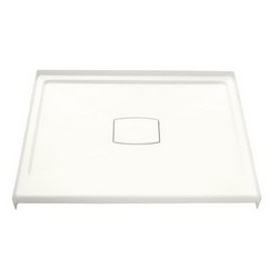 Kohler® Archer® K-9397 Single Threshold Center Drain Acrylic Shower Base with Removable Cover, 48 inch L x 36 inch W x 3-11/16 inch H, White