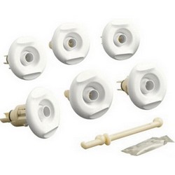 Kohler Flexjet&trade; K-9696 6-Jet Plastic Whirlpool Trim Kit, White