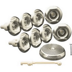 Kohler Flexjet&trade; K-9698 8-Jet Plastic Whirlpool Trim Kit, Vibrant Brushed Nickel