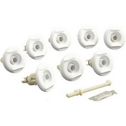 Kohler Flexjet&trade; K-9698 8-Jet Plastic Whirlpool Trim Kit, White