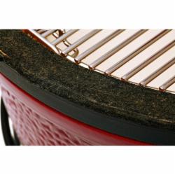 Kamado Joe KJ23RH Grill With Cart And Shelves, 406 sq. in., Red
