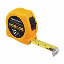 Komelon® Self Lock™ Speed Mark™ SM3912 Fractional Steel Tape Measure, 5/8 inch x 12 ft, Acrylic
