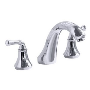 Kohler Fort® K-T10278-4A-CP 2-Handle Tub or Deck-Mount Faucet Trim, Polished Chrome