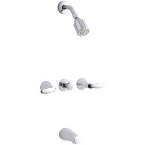 Kohler Coralais® K-T15231-4-CP Coralais® 3-Hdl Tub & Shower Trim, Polished Chrome