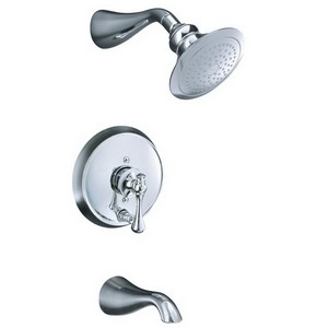 Kohler Revival® K-T16115-4A-CP Revival® Rite-Temp™ 1-Hdl Tub & Shower Trim, Polished Chrome