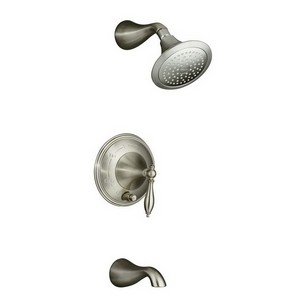 Kohler Finial® Traditional, Rite-Temp® K-T313-4M-BN Rite-Temp™ 1-Handle Shower Trim, Vibrant Brushed Nickel