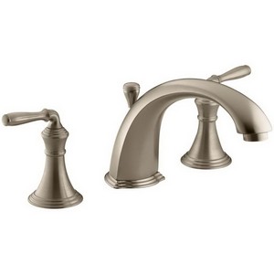 Kohler Devonshire® K-T387-4-BV 2-Handle Tub or Deck-Mount High-Arch Tub Faucet Trim, Vibrant Brushed Bronze