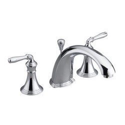 Kohler Devonshire® K-T387-4-CP 2-Handle Tub or Deck-Mount High-Arch Tub Faucet Trim, Polished Chrome