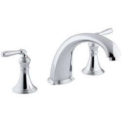 Kohler Devonshire® K-T398-4-CP 2-Handle Tub or Deck-Mount High-Arch Tub Faucet Trim, Polished Chrome