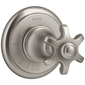 Kohler Artifacts™ K-T72771-3M Cross Handle Volume Control Valve Trim , Brushed Nickel