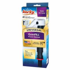 Korky 528 QuietFill® White/Black Plastic Toilet Fill Valve