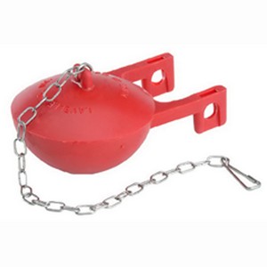 Korky® Premium Chlorazone Rubber Flush Ball with Stainless Steel Chain For Kohler 1-Piece and 2-Piece Toilet, Red