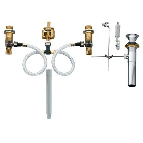 Moen® M-Pact Brass Widespread Lavatory Rough-In Plumbing Valve with 8 inch - 16 inch Center, 1/2 inch, IPS; 6/Pack