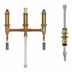 Moen 9797 4 Port Roman Tub Rough-In Valve With Handheld Shower Diverter Valve, 14 gpm at 45 PSI, 1/2 inch Inlet x 1/2 inch Outlet