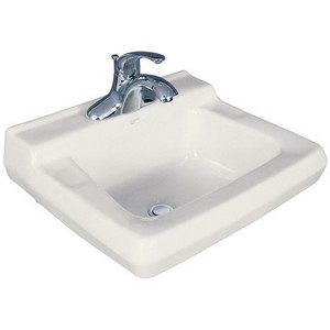 Mansfield® Willow Run™ 4 inch Center Faucet Wall Mount Vitreous China Rectangular Lavatory Sink, 19 inch L x 17 inch W, White