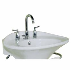 Mansfield 318-8WH Essence™ 8 inch Center Faucet Vitreous China Oval Pedestal Sink Basin, 25-1/2 inch L x 21-3/4 inch W, White