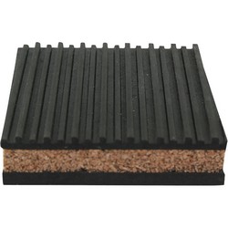 Mars® 521 Cork/Rubber Anti-Vibration Pad, 2 inch L x 2 inch W x 7/8 inch H; 1/Pack