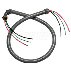 MARS 84137 Non-Metallic Liquid-Tight Flexible Conduit Whip with Connector, 8 AWG, 3/4 inch x 6 ft