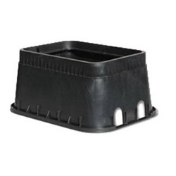 NDS D1200-DICIR Standard Rectangular Drop-in Plastic Water Meter Box, 12 inch x 17 inch x 12 inch, Black