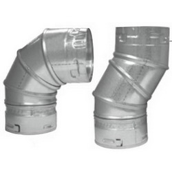 Metal Fab® 90 Deg Adjustable Double Wall Elbow, 7 inch x 13.75 inch