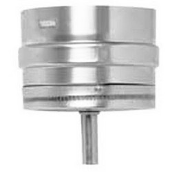 Metal Fab CorrGuard® 3CGSWTC Single Wall Round Tee Cap with Drain, 3 inch; 4/Carton