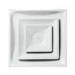 Metal Fab® Light Commercial 2-Cone Insulated Diffuser with 8 inch Collar, 2 ft x 2 ft, White