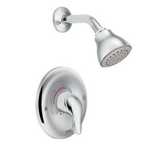 Moen Chateau 1 Lever Handle Shower Only Trim With 1/4 Turn Stops, 2.5 gpm, Chrome